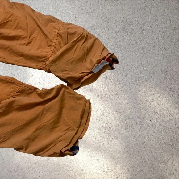 Vtg Abercrombie & Fitch Burnt Orange Nylon Track Pants | Y2K 90s - Picture 6 of 8
